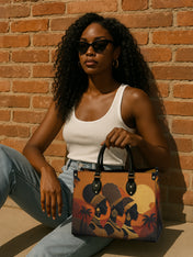 Three African Queens Premium Leather Handbag QR0HH024