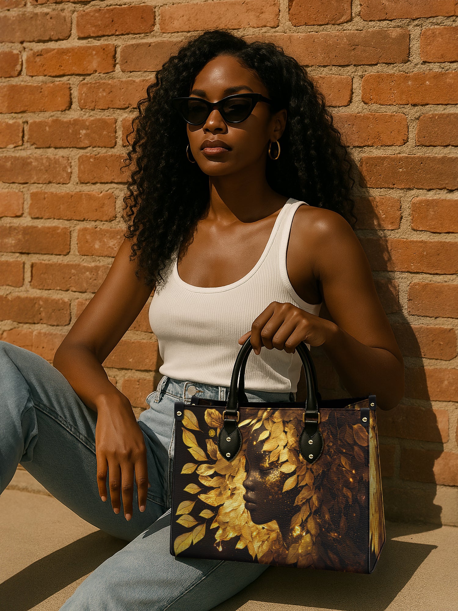 Leaves Woman Premium Leather Handbag QR0XD233