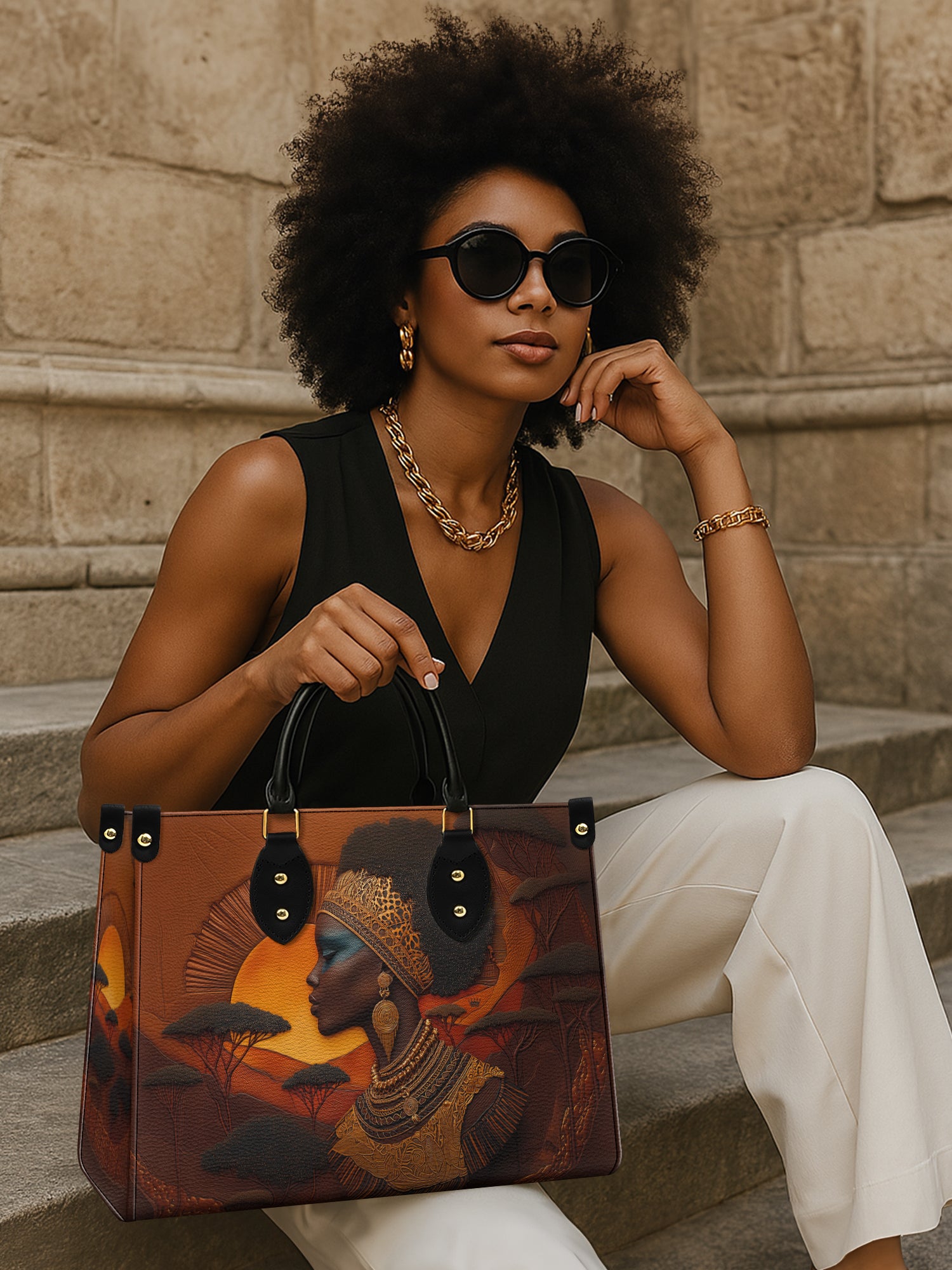 Roots and Rhythm Premium Leather Handbag QR0TD119