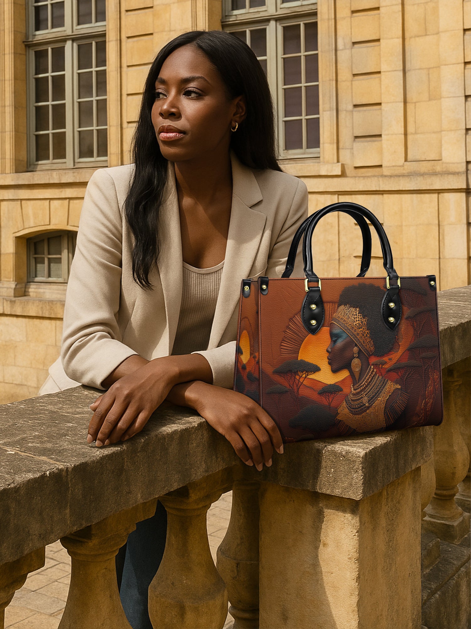 Roots and Rhythm Premium Leather Handbag QR0TD119