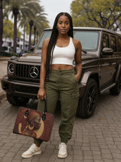 Afri Soul Premium Leather Handbag QR0TD149