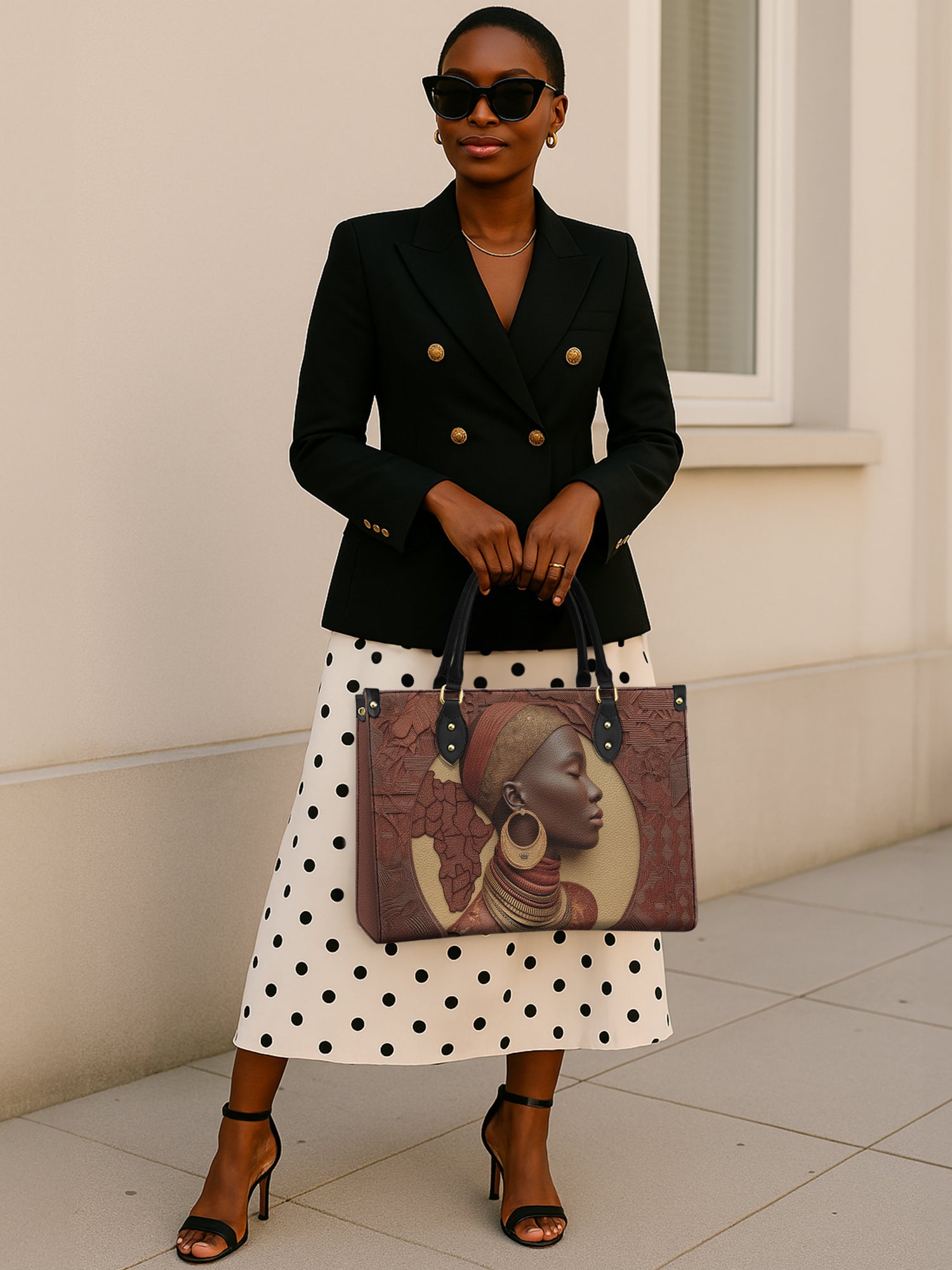 Afri Soul Premium Leather Handbag QR0TD149