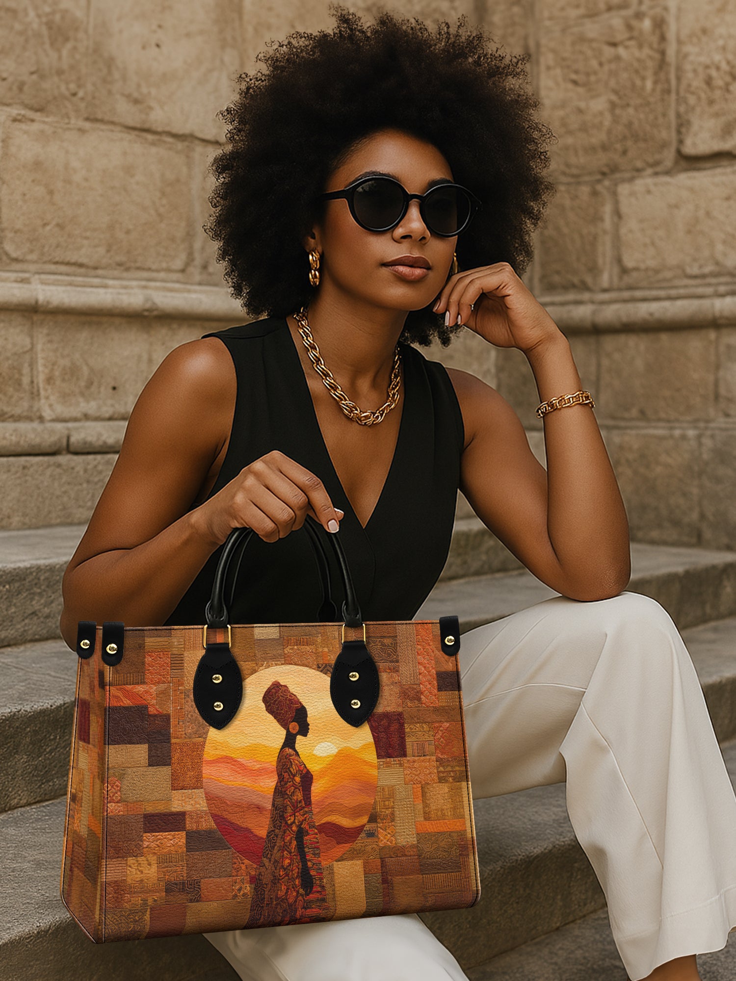 Sunborn Empress Premium Leather Handbag QR0TV073