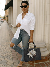 Lily Crown Premium Leather Handbag QR0TV110