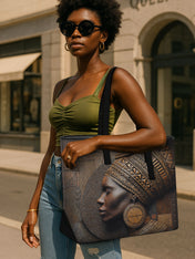 Bronze Serenity Sleek Leather Tote QR0TV150