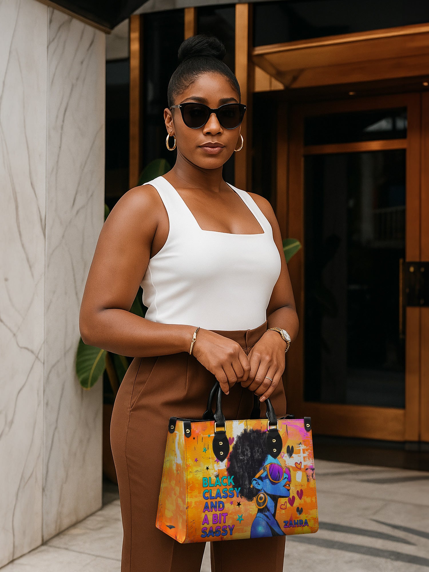 Black Classy Premium Leather Handbag