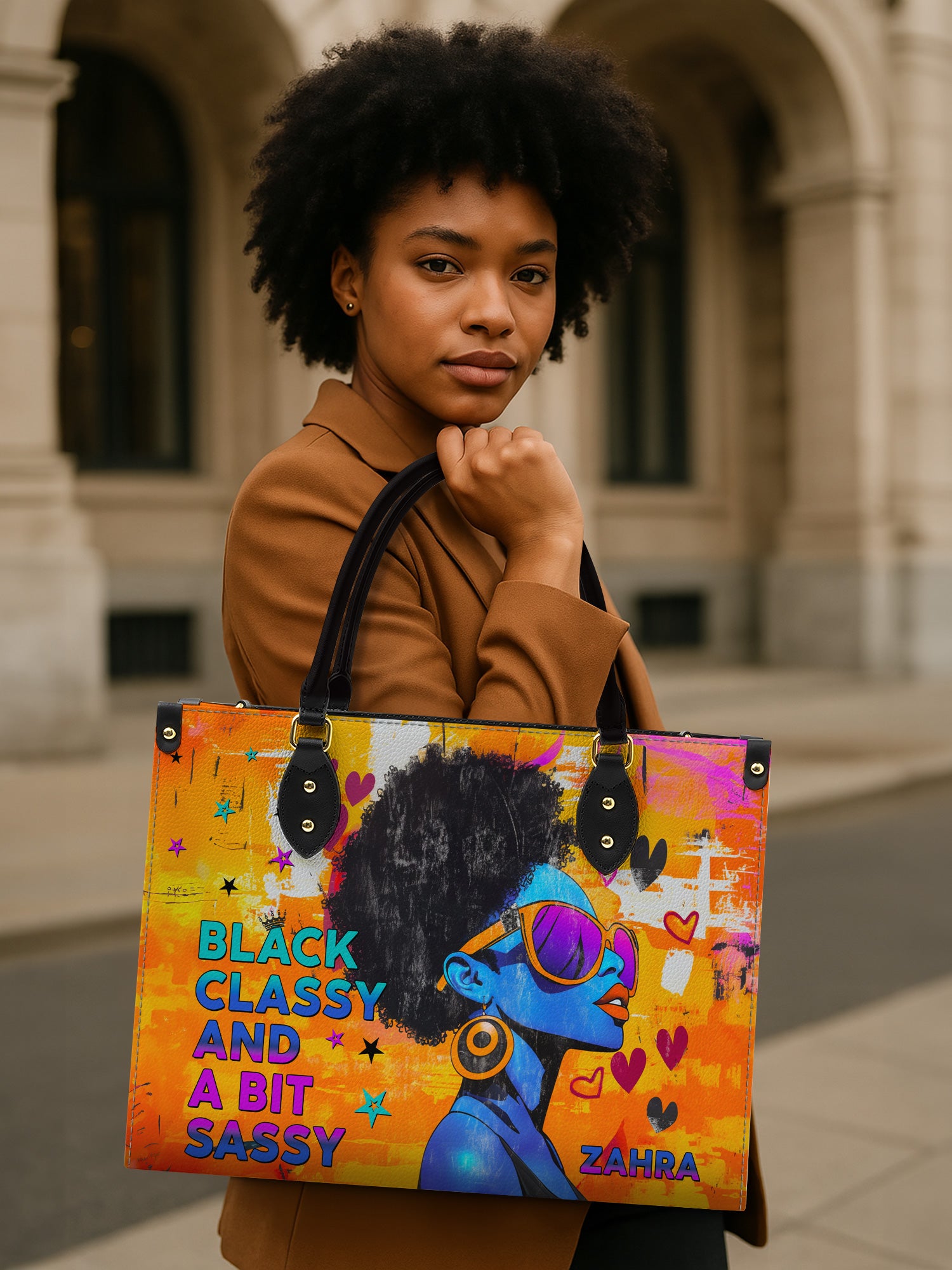 Black Classy Premium Leather Handbag