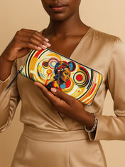 Bold Black Woman Slimline Zippy Wallet QR0XD111