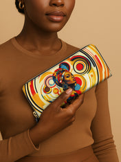 Bold Black Woman Slimline Zippy Wallet QR0XD111