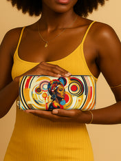 Bold Black Woman Slimline Zippy Wallet QR0XD111