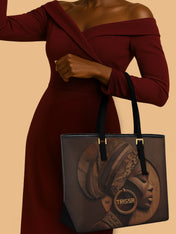 Afrique Oak Sleek Leather Tote