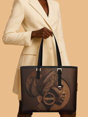 Afrique Oak Sleek Leather Tote