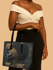 Crowned Legacy Sleek Leather Tote QR0XD047