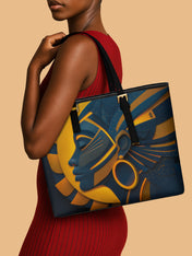 Echo of Light Sleek Leather Tote QR0TD035