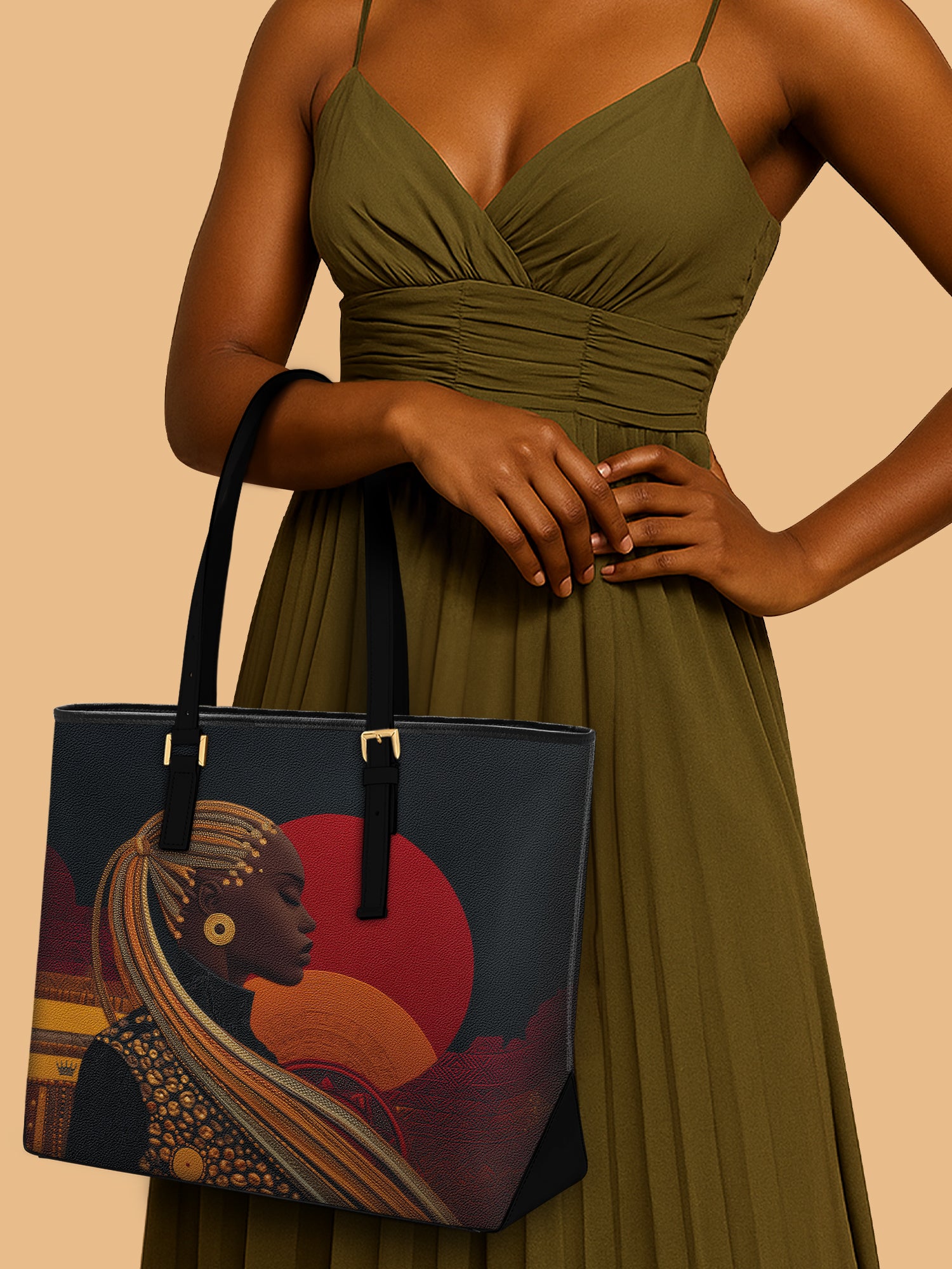 Sunthreaded Sleek Leather Tote QR0XD083