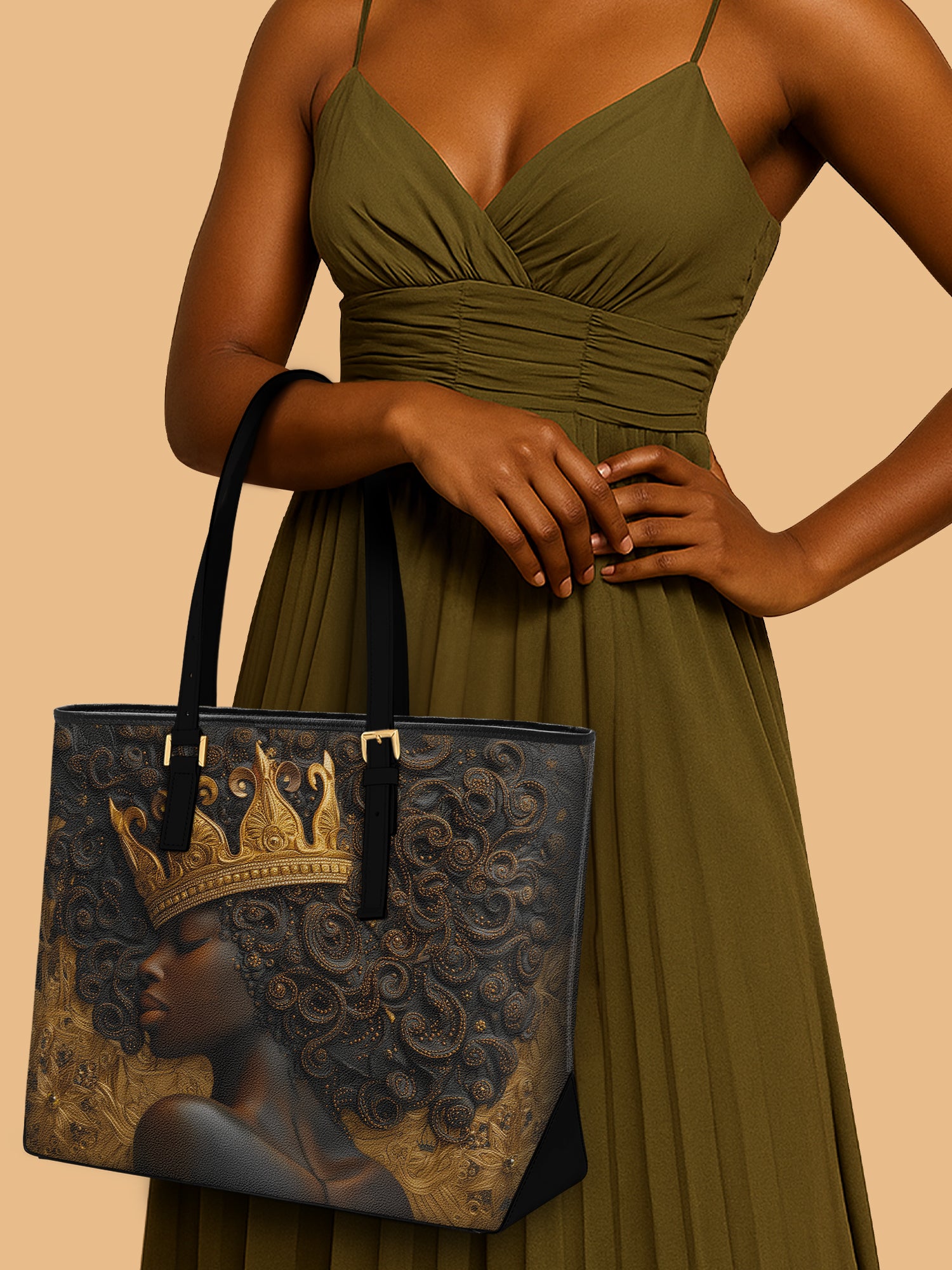 Ubuntu Queen Sleek Leather Tote QR0XD124