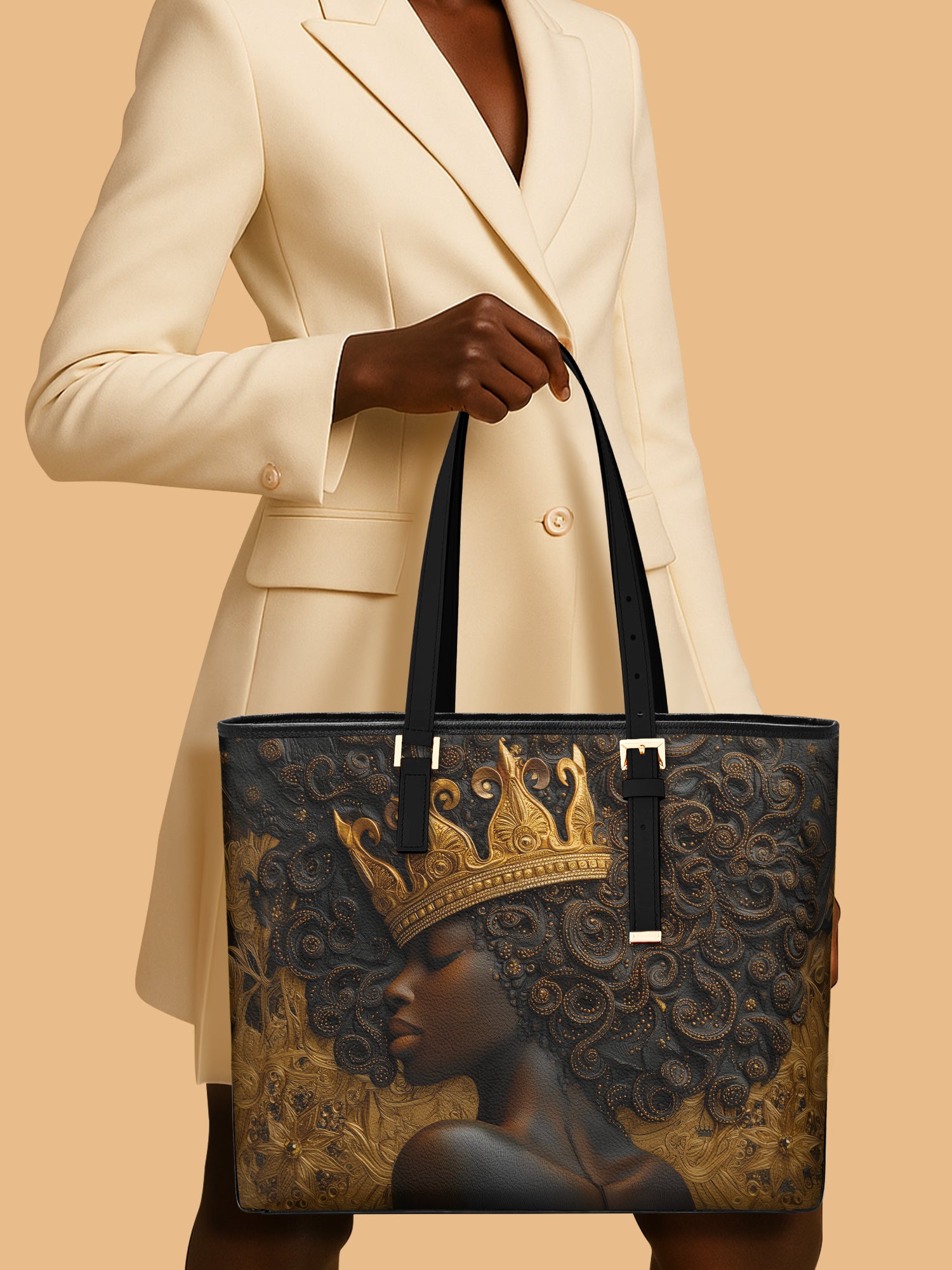 Ubuntu Queen Sleek Leather Tote QR0XD124