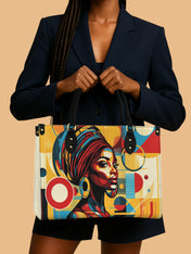 Afrobeat Pulse Premium Leather Handbag QR0XD145