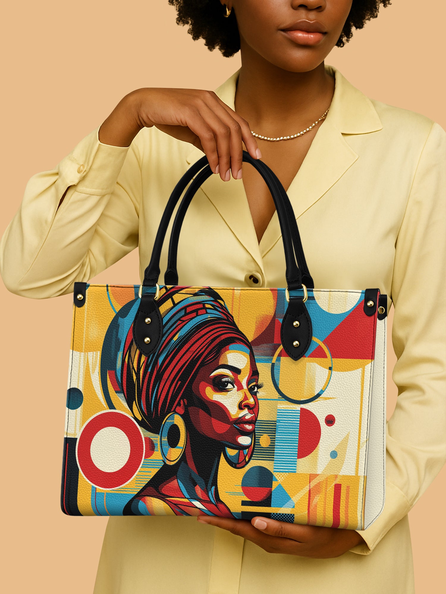 Afrobeat Pulse Premium Leather Handbag QR0XD145