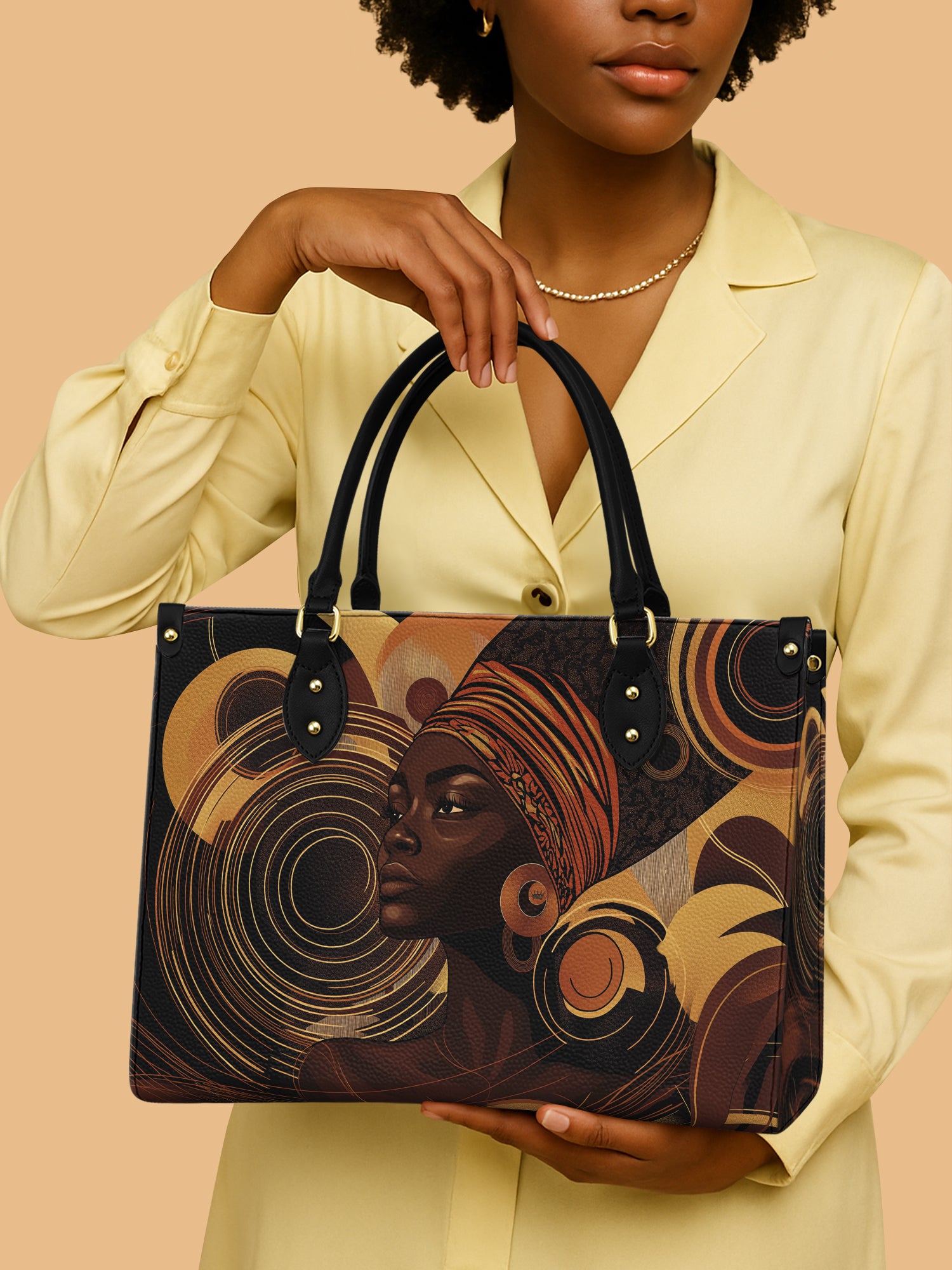 Celestial Rhythm Premium Leather Handbag QR0XD147