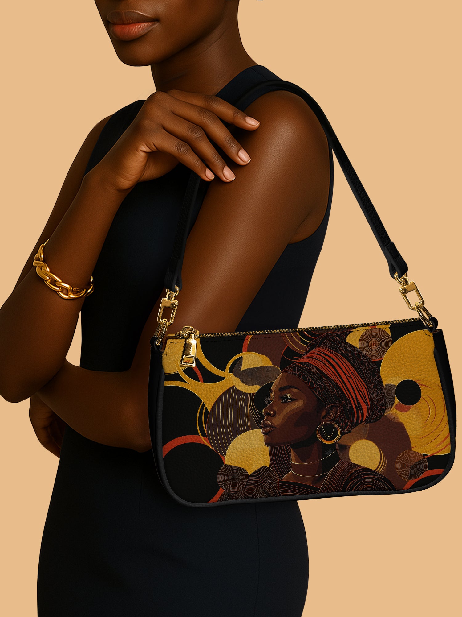 Ebony Beauty Classic Zip Pochette QR0XD149