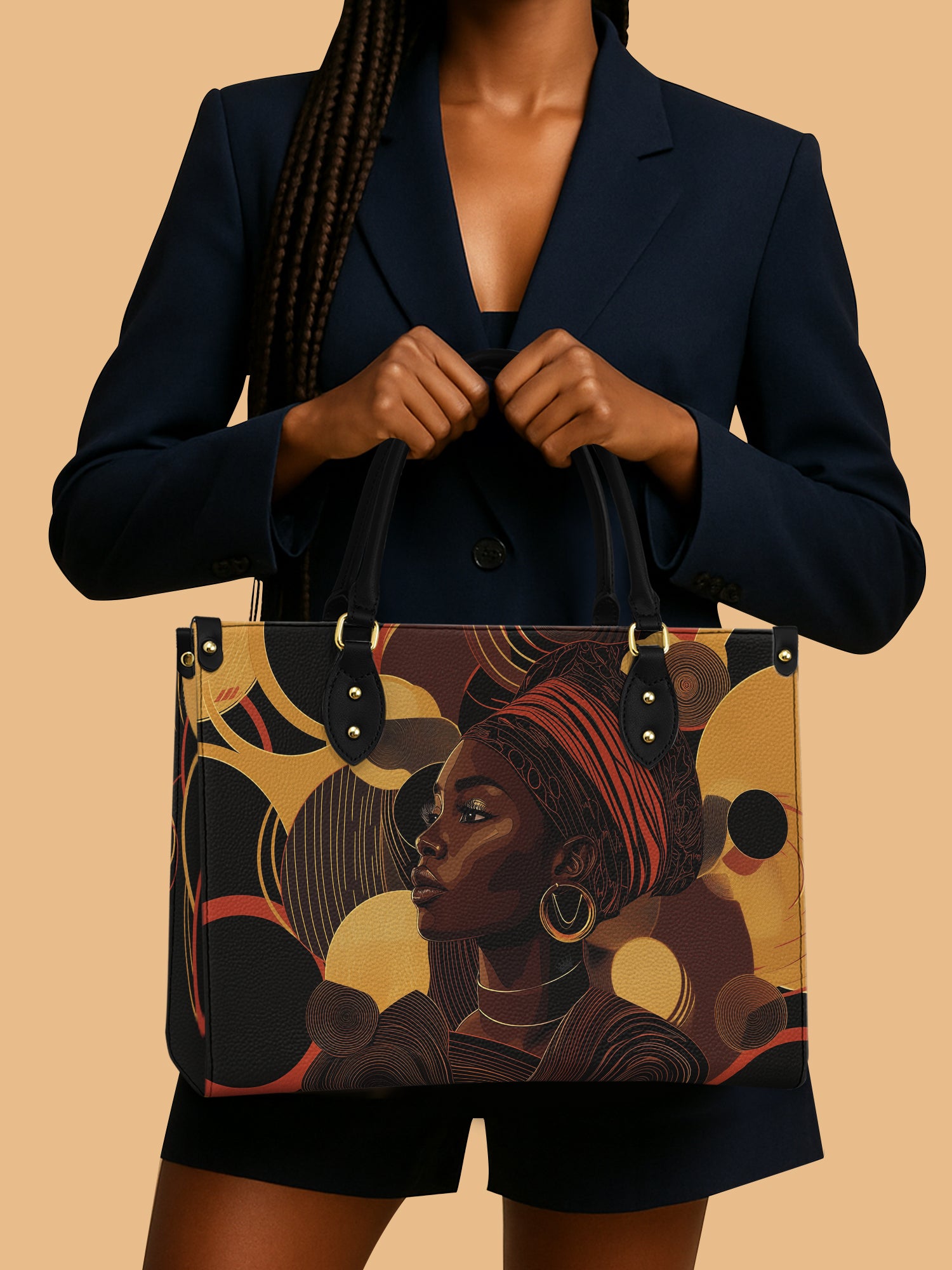 Ebony Beauty Premium Leather Handbag QR0XD142