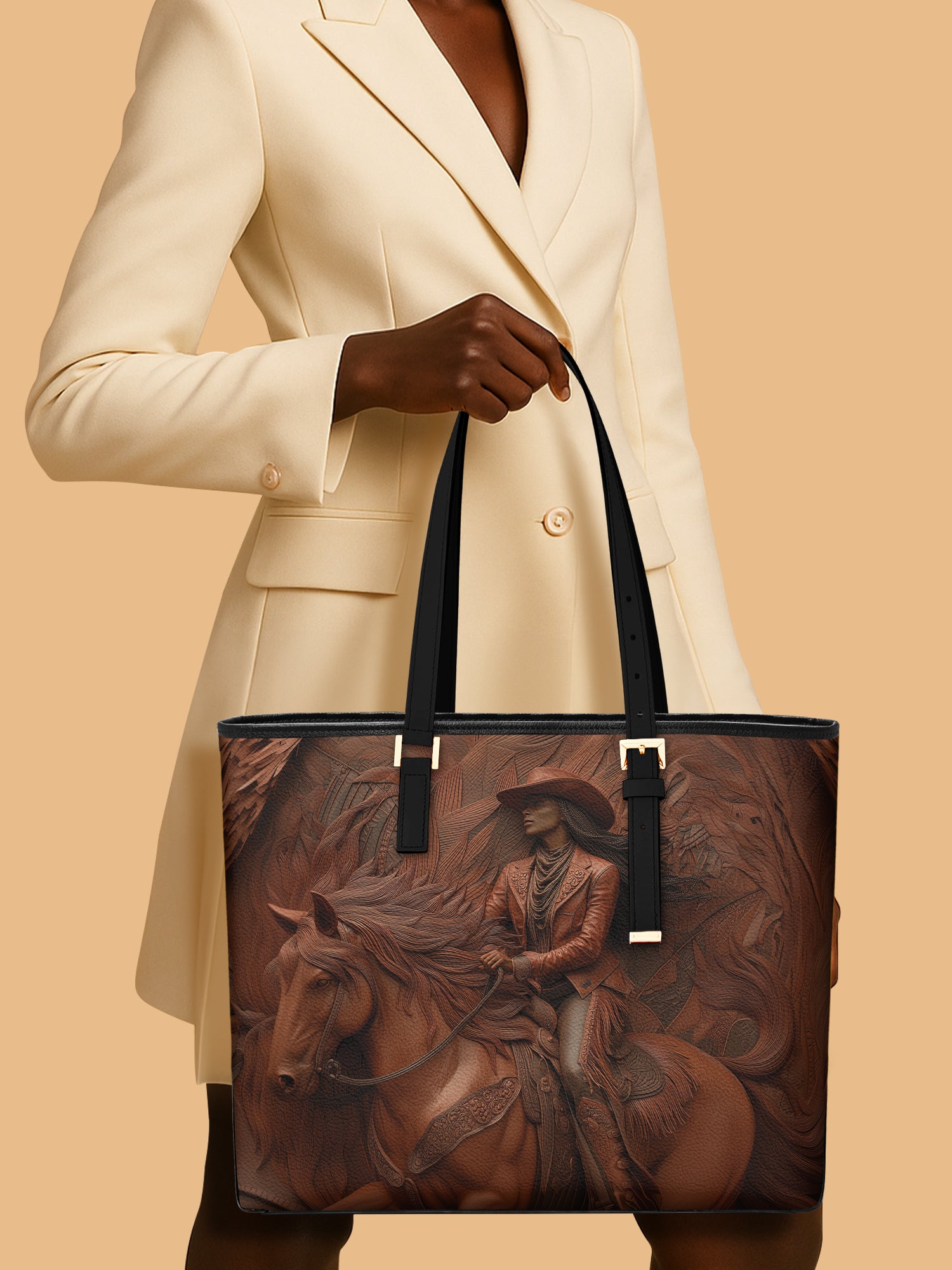 Dust & Glory Sleek Leather Tote QR0TD077