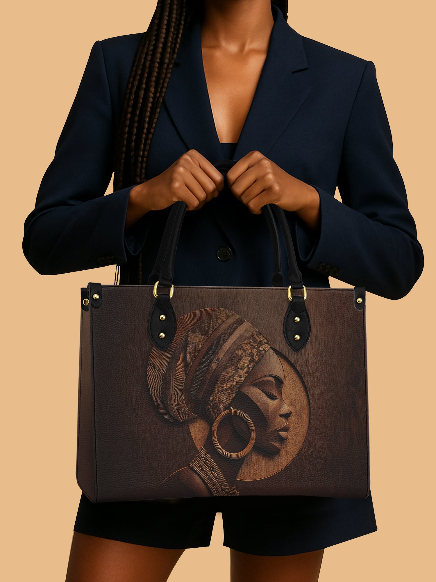 Afrique Oak Premium Leather Handbag QR0XD128