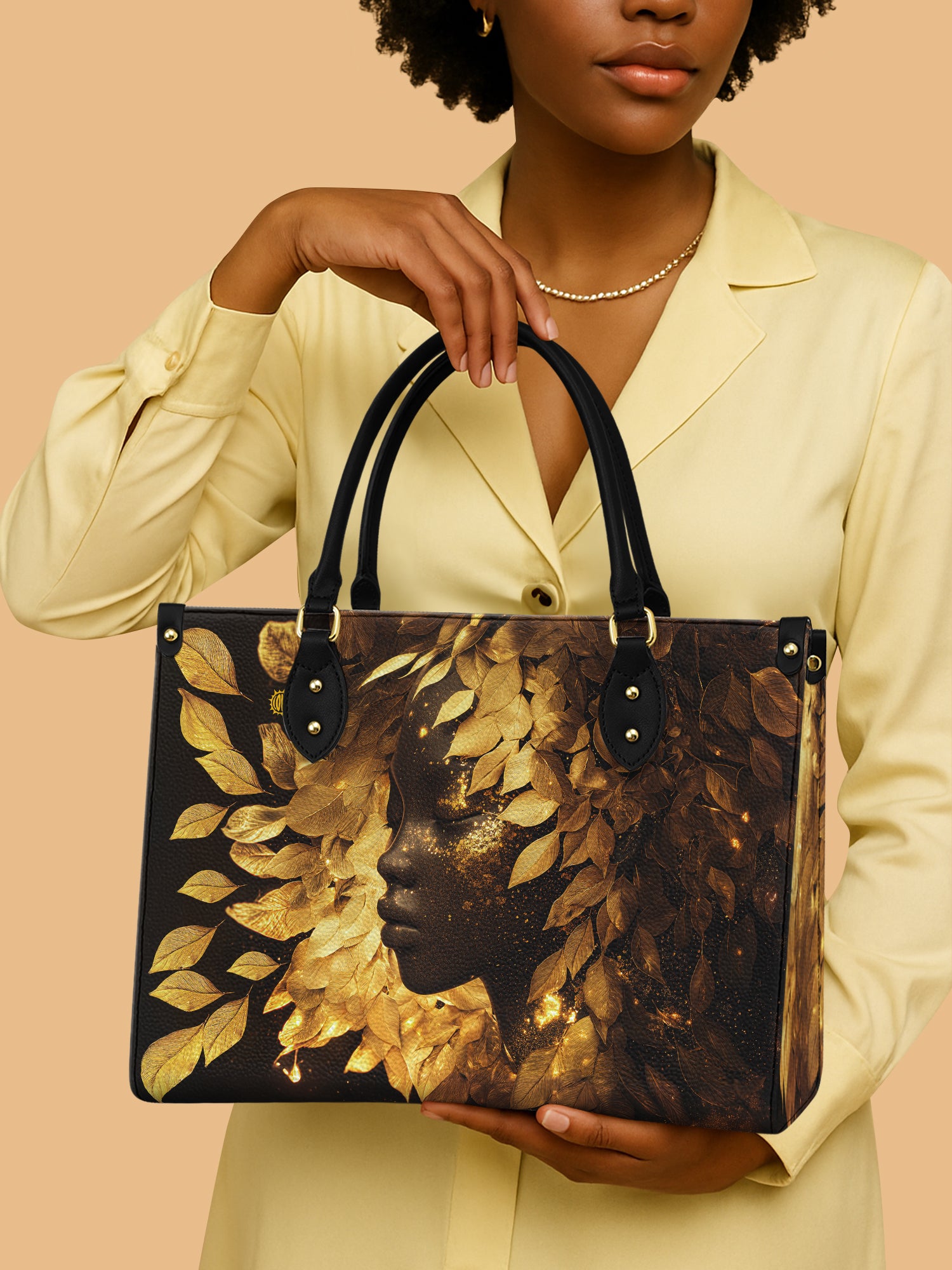 Leaves Woman Premium Leather Handbag QR0XD233