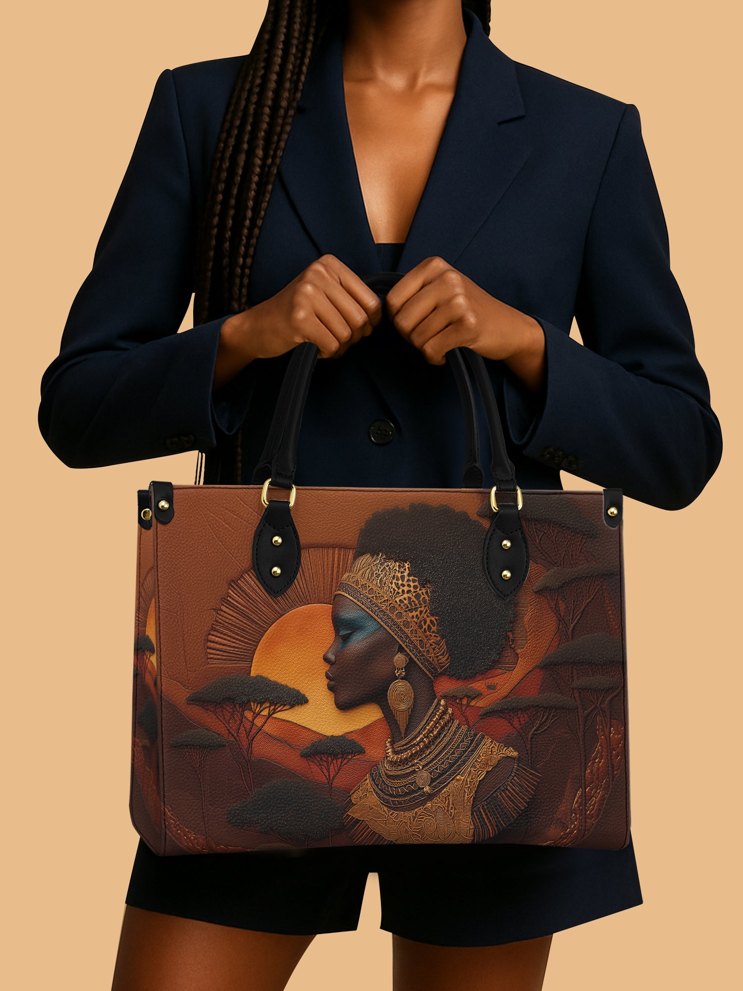 Roots and Rhythm Premium Leather Handbag QR0TD119