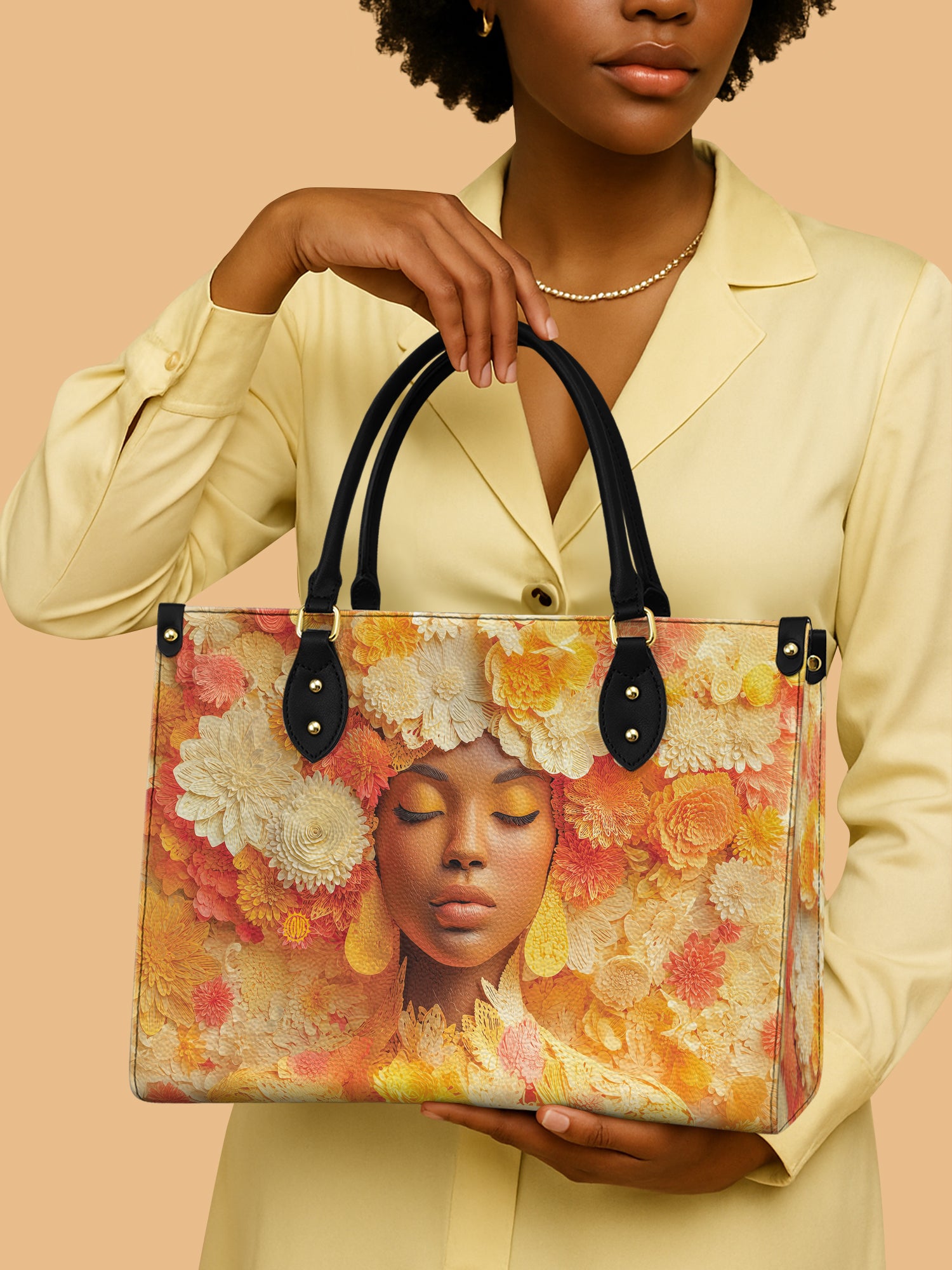 Petal Reverie Premium Leather Handbag QR0TV074