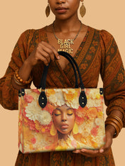 Petal Reverie Premium Leather Handbag QR0TV074