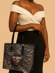 Ancestor Call Sleek Leather Tote QR0XD354