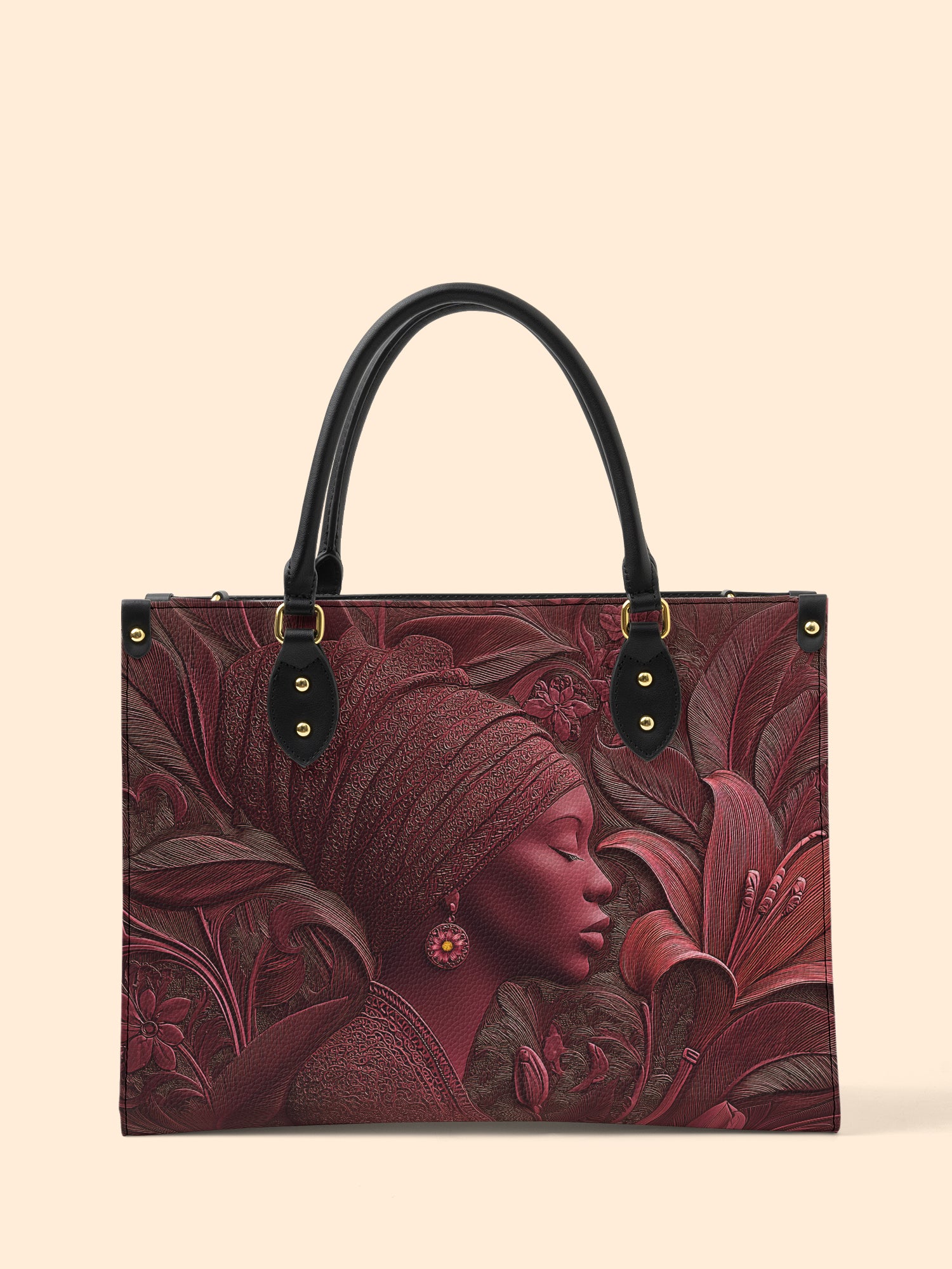 Crimson Empress Premium Leather Handbag QR0TV085