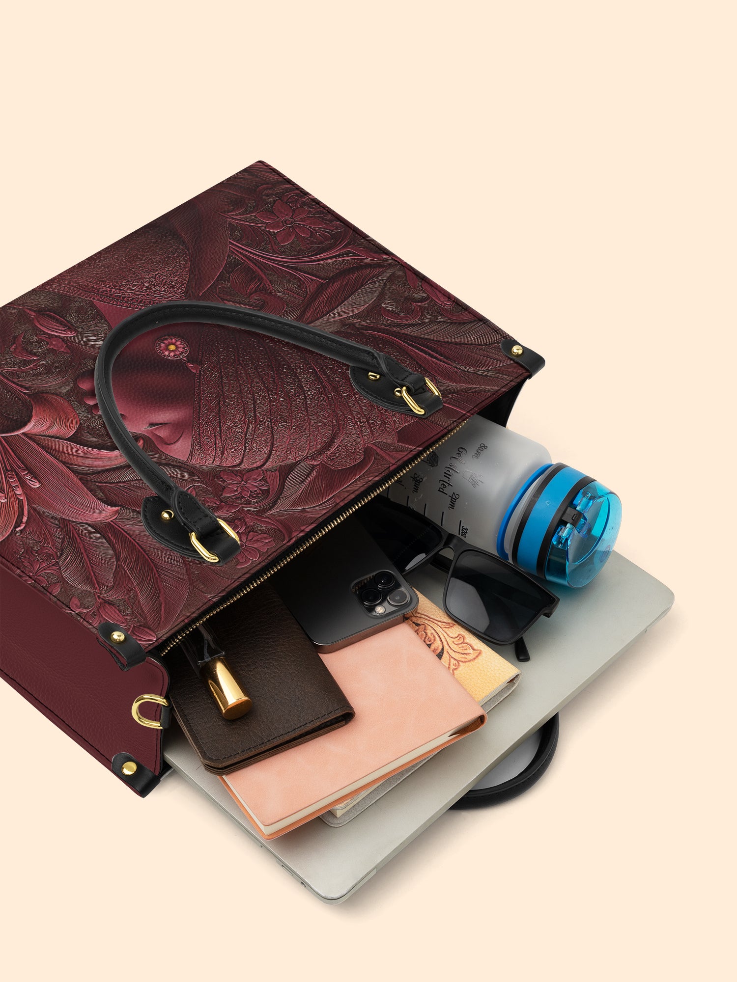 Crimson Empress Premium Leather Handbag QR0TV085