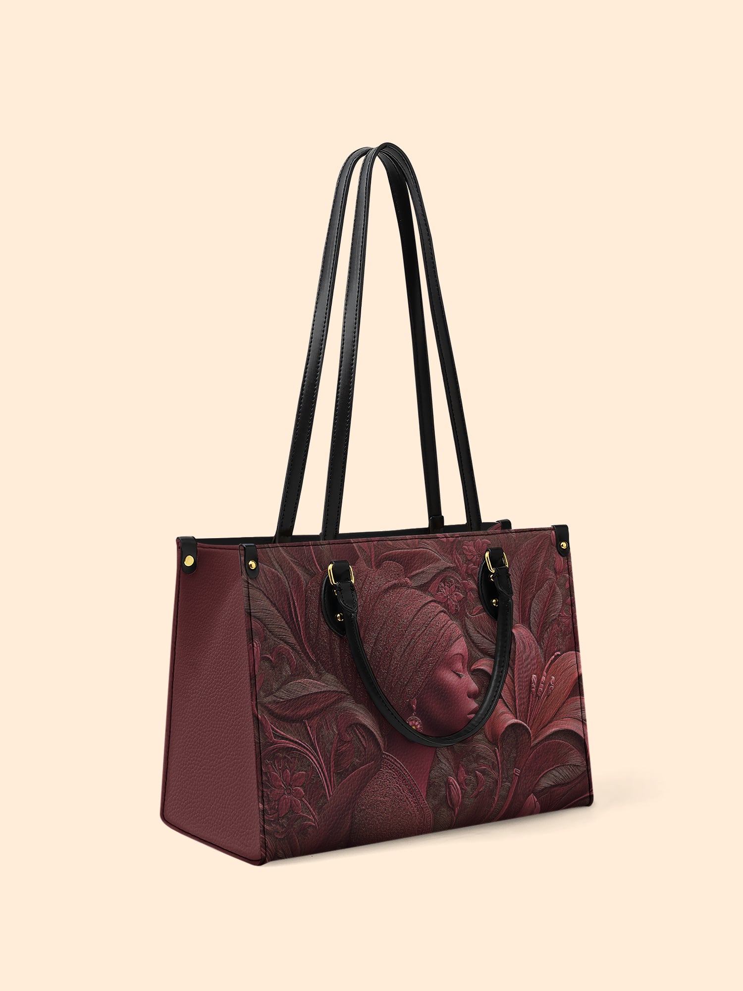 Crimson Empress Premium Leather Handbag QR0TV085