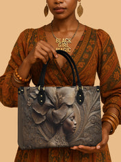 Floral Spirit Premium Leather Handbag QR0TV084