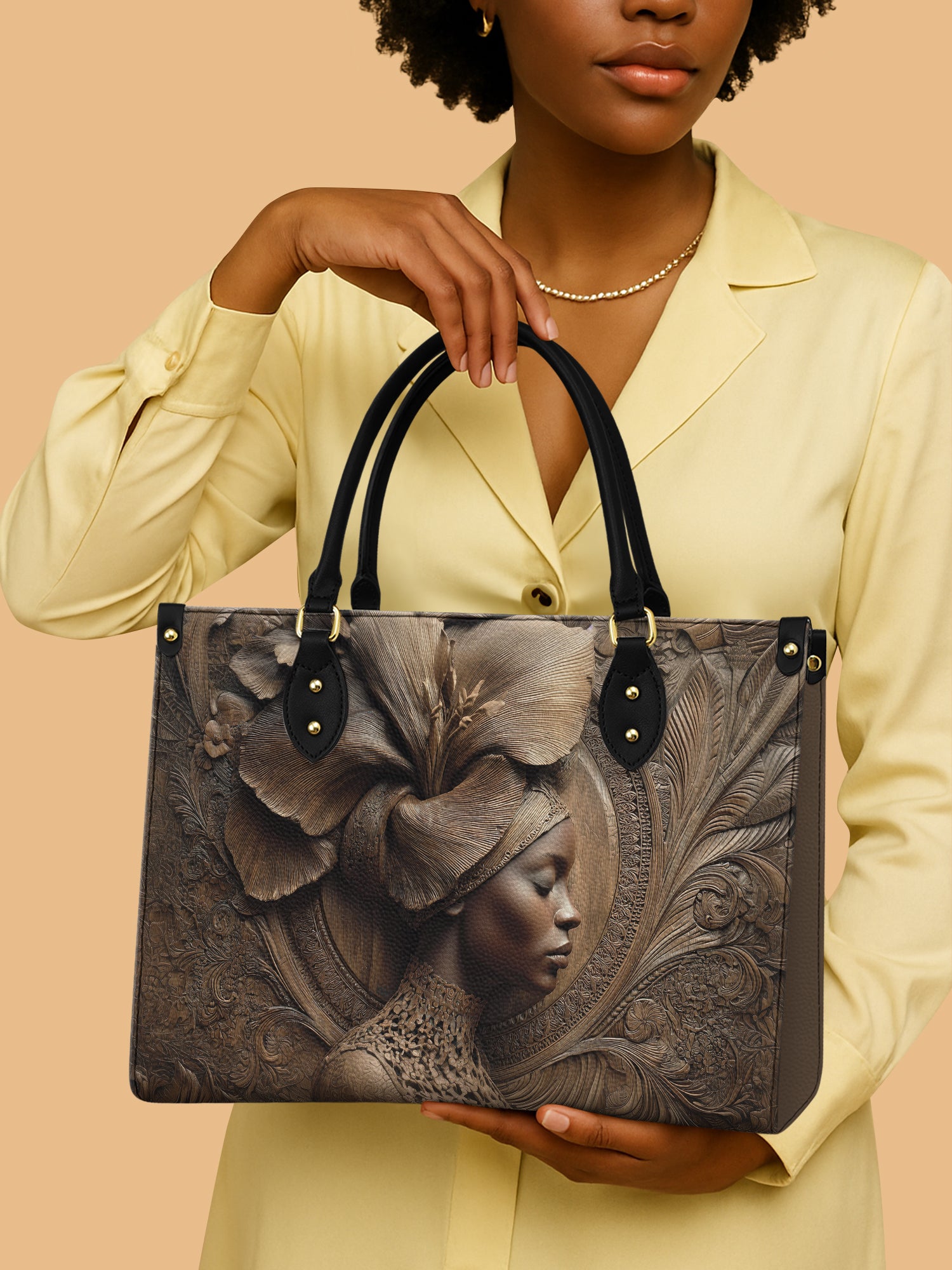 Floral Spirit Premium Leather Handbag QR0TV084