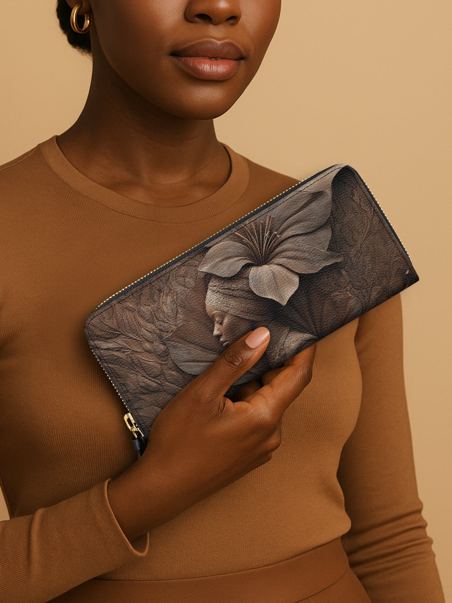 Whispering Bloom Slimline Zippy Wallet QR0TV092