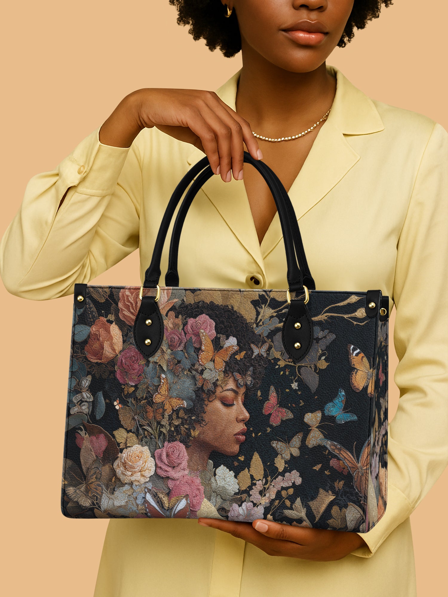 Butterfly Queen Premium Leather Handbag QR0HH110