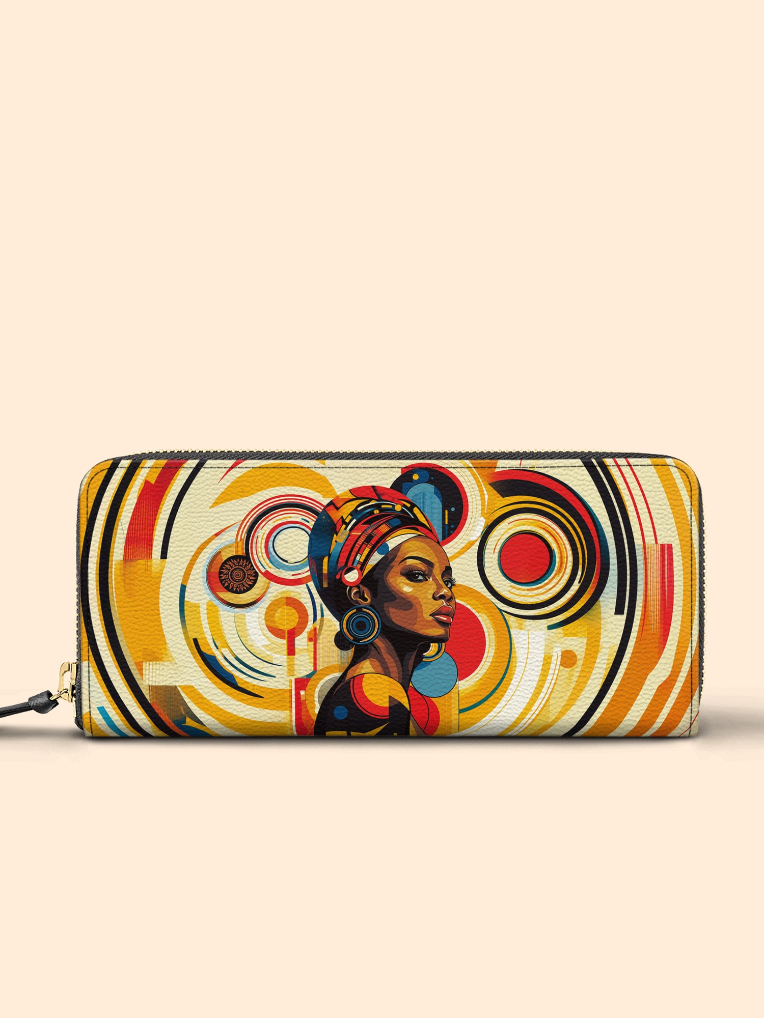 Bold Black Woman Slimline Zippy Wallet QR0XD111