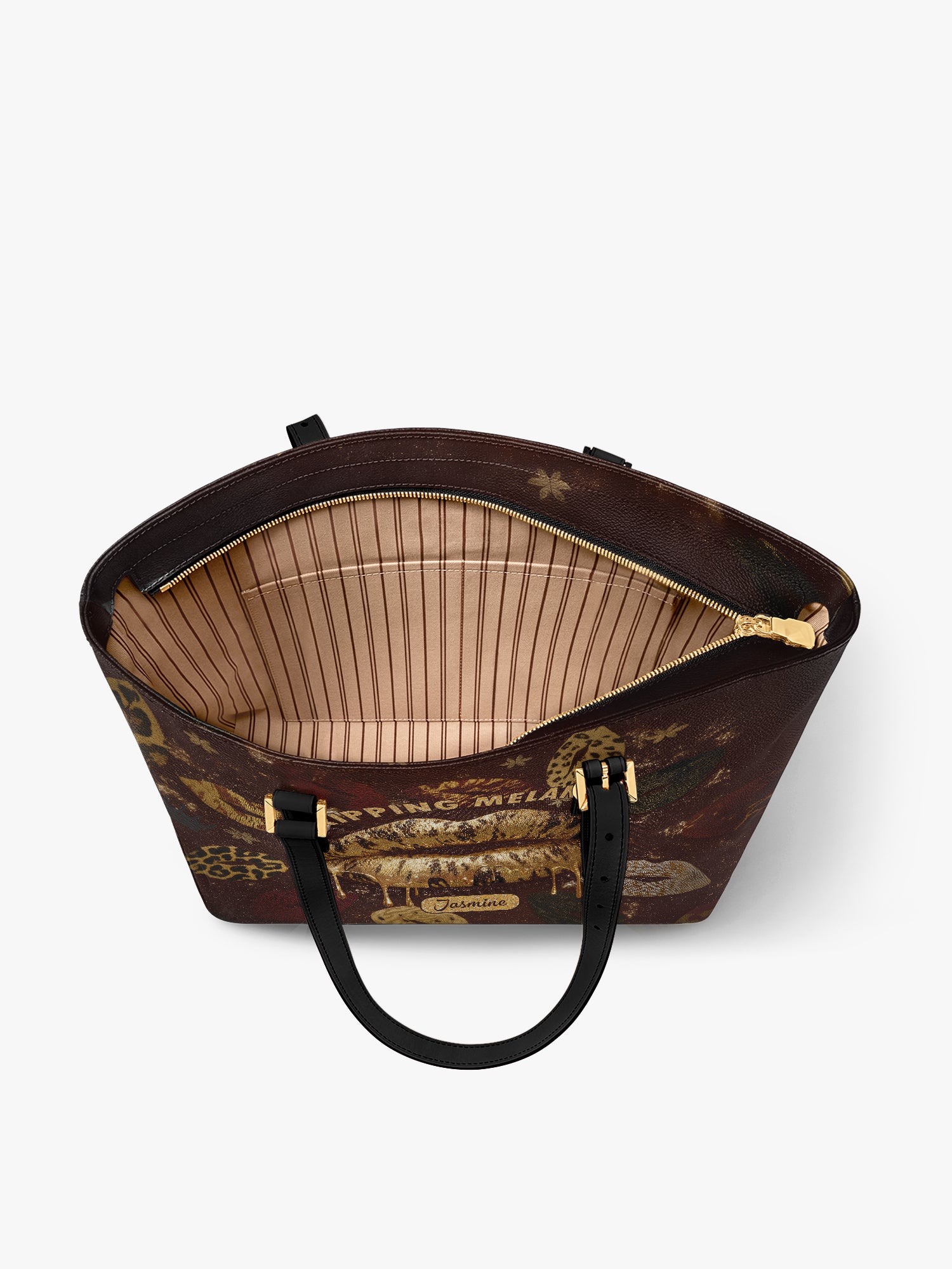 Dripping Melanin Sleek Leather Tote