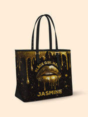 Black Girl Magic Sleek Leather Tote