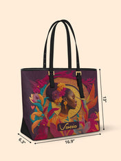 Ebony Wings Sleek Leather Tote