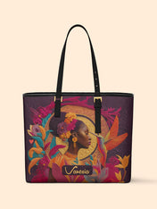 Ebony Wings Sleek Leather Tote