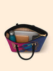 Crowned in Locs Sleek Leather Tote