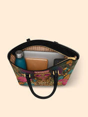 Black Christian Woman Sleek Leather Tote