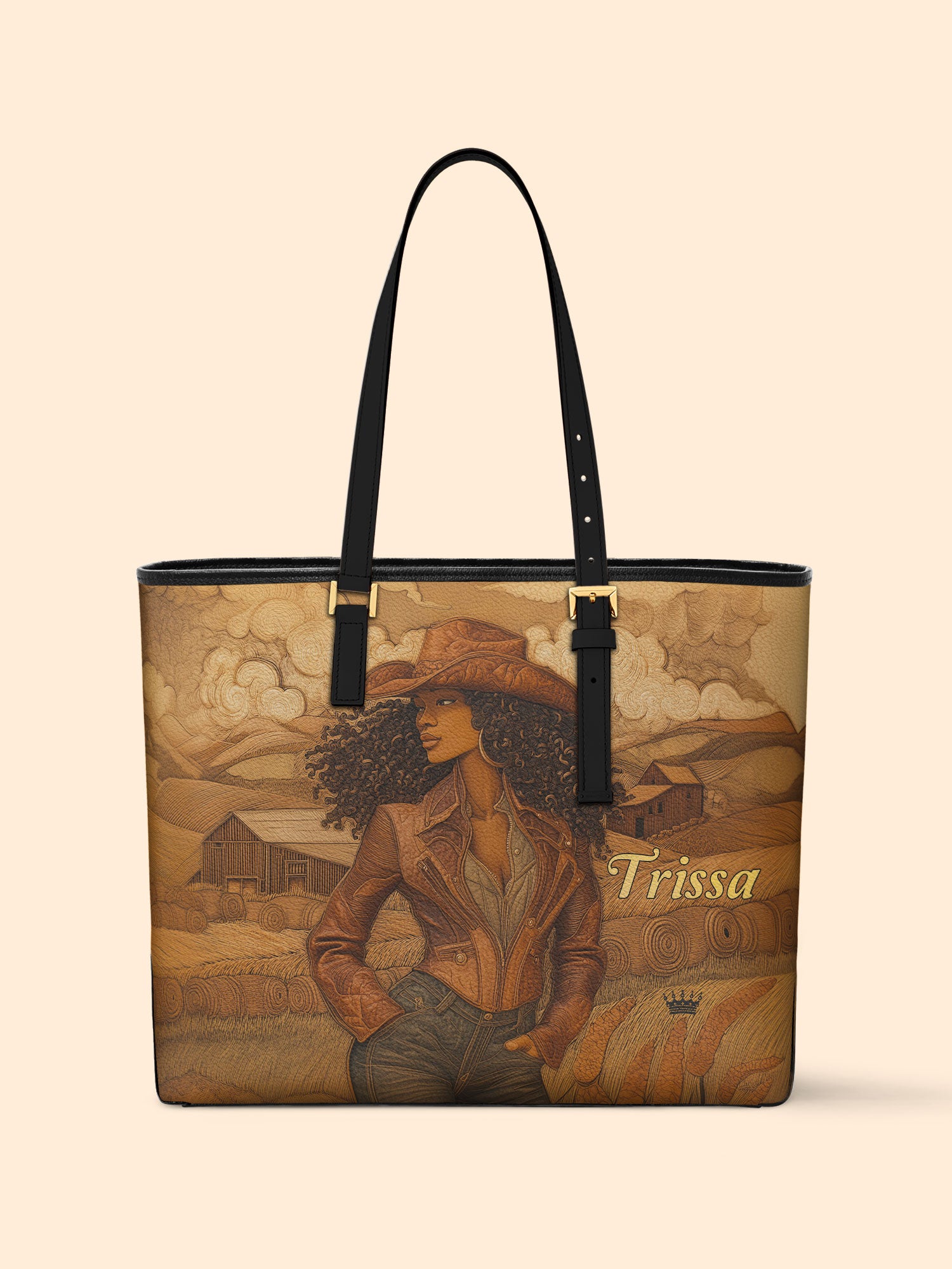 Ebony Rider Sleek Leather Tote