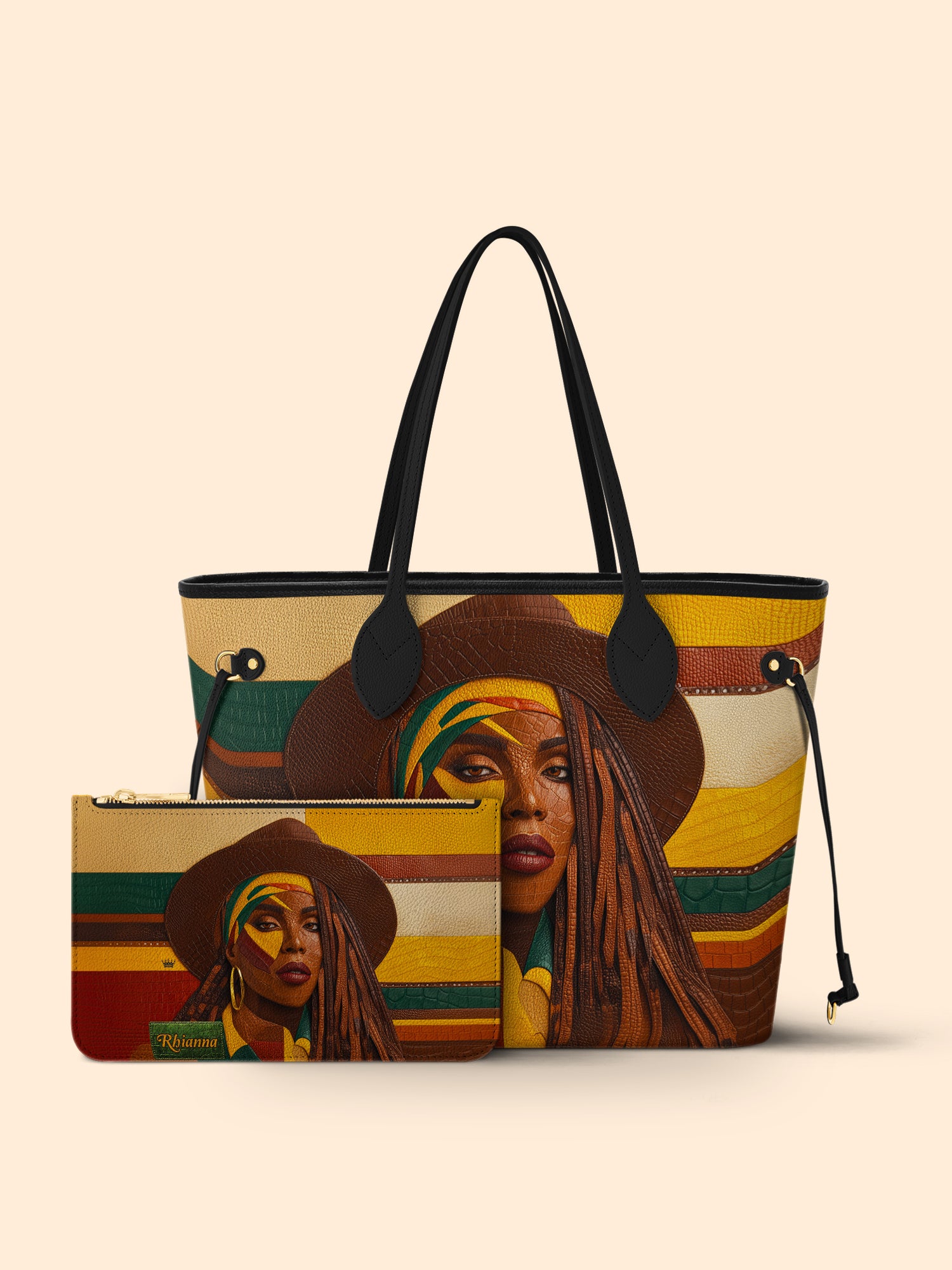 Afrocentric Elegance Classic Shopper Tote