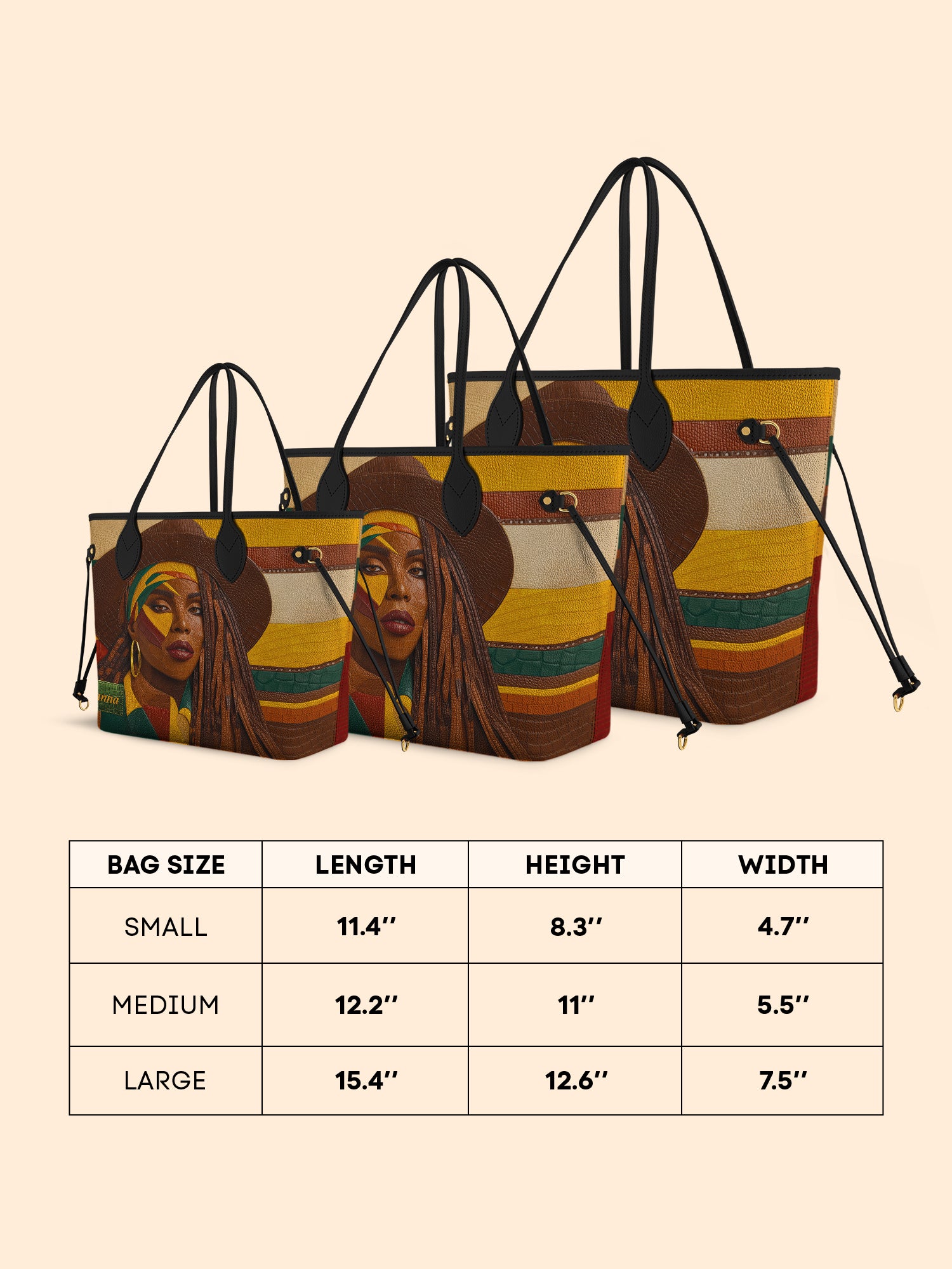 Afrocentric Elegance Classic Shopper Tote